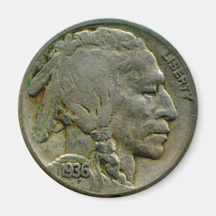 Aimant Le nickel de "Buffalo" des 1936 USA dirige