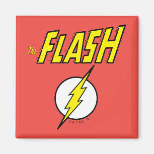 Aimant Le nom Flash et logo d'éclair