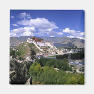Aimant Le palais de Potala sur la chaîne de montagnes d'