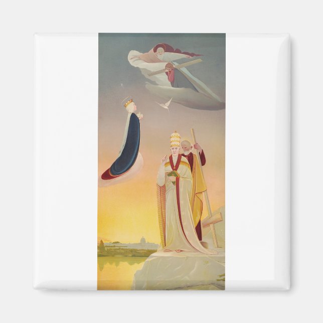 Aimant Le Pape de Rome, Vierge Marie et Jésus (Devant)