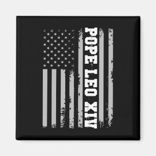 Aimant Le Pape Leo Xiv 14ème Pape Américain Drapeau Vin