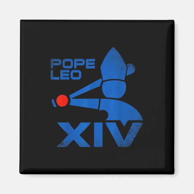 Aimant Le Pape Leo Xiv Da Le Pape Leo 14 Baseball (Devant)