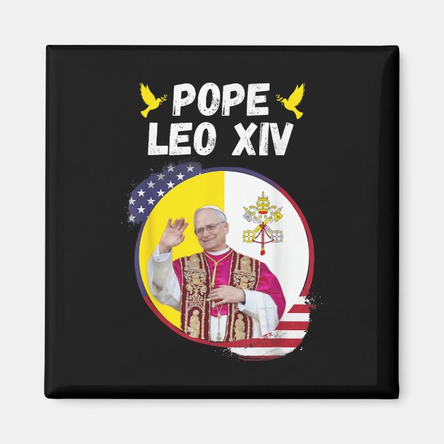 Aimant Le pape Leo Xiv, Habemus Papam, catholique (Devant)