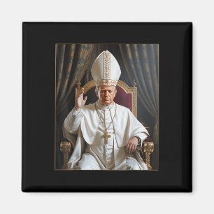 Aimant Le pape Trump drôle Trump Vatican Christian Retro