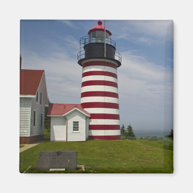 Aimant Le parc d'État du phare de West Quoddy Head est le (Devant)