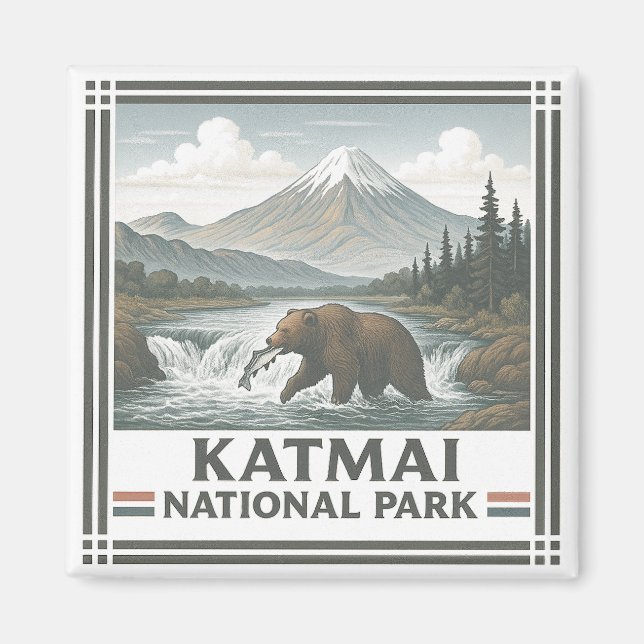 Aimant Le Parc national de Katmai (Devant)