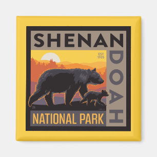 Aimant Le Parc national de Shenandoah   Mama Bear & Cubs