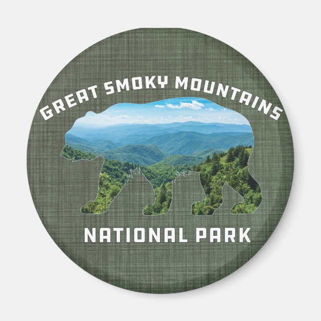 Aimant Le parc national des Great Smoky Mountains garde u (Devant)