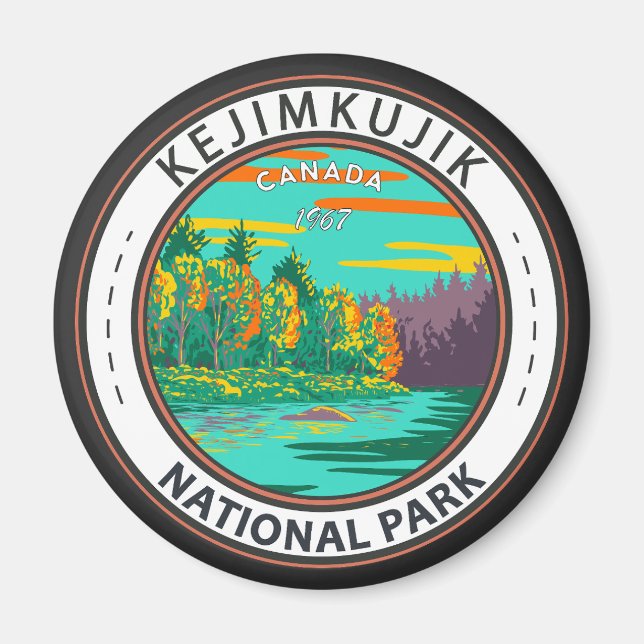 Aimant Le parc national Kejimkujik Était encore un insign (Devant)