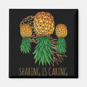 Aimant Le Partage Est Une Marque D'affection Ananas Hawaï