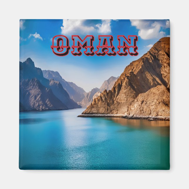 Aimant Le paysage Pittoresque d'Oman (Devant)