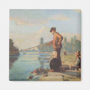 Aimant Le pêcheur (pêche en plein air) (pêche à la ligne)