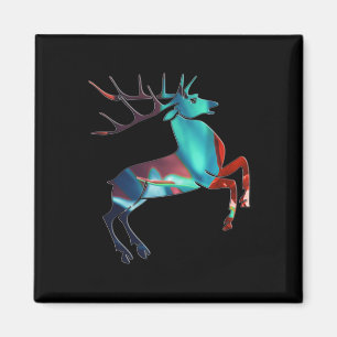 Aimant Le Père Noël a beaucoup de rennes - Tulip Reindeer