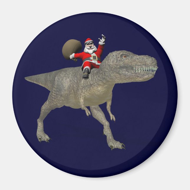 Aimant Le Père Noël En Train De Circuler Sur Trex (Devant)