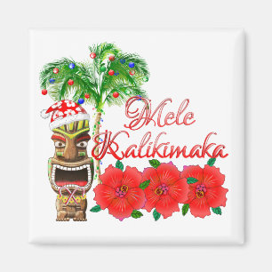 Aimant Le Père Noël Tiki Mele Kalikimaka