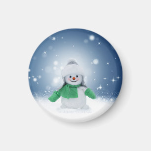 Aimant Le personnage de bonhomme de neige de Noël adorabl