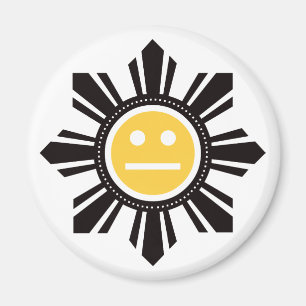 Aimant Le Philippin Sun font face - au jaune