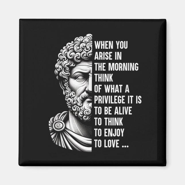 Aimant Le philosophe stoïque Marcus Aurelius Motivation d (Devant)