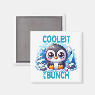 Aimant Le plus frais du jeu de mots Bunch Cute baby Pengu