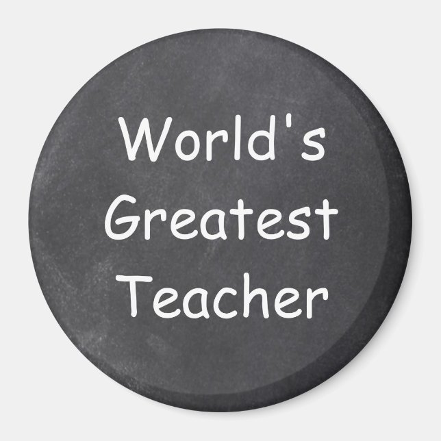 Aimant Le plus grand cadeau d'enseignant de Chalkboard De (Devant)