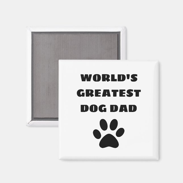 Aimant Le plus grand papa de chien du monde texte personn (Recto/Verso)