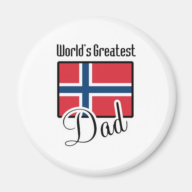 Aimant Le plus grand papa norvégien du monde (Devant)