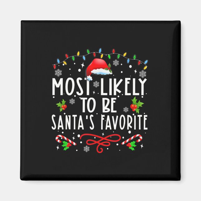Aimant Le Plus Probable À Noël Est Père Noël Favorite Mat (Devant)