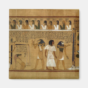 Aimant Le poids du coeur contre la plume de Maat