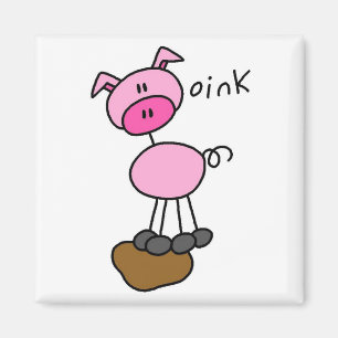 Aimant Le porc indique krouik-krouik le T-shirts et les