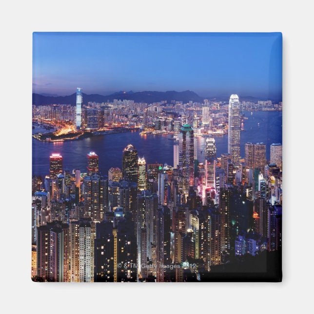 Aimant Le port Victoria de Hong Kong la nuit (Devant)