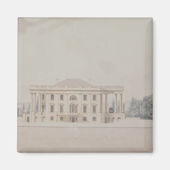 Aimant Le Portico Sud de la Maison du Président, 1807 (Devant)