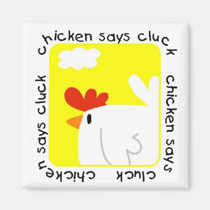 Aimant Le poulet indique des T-shirts et des cadeaux de