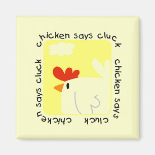 Aimant Le poulet indique des T-shirts et des cadeaux de g