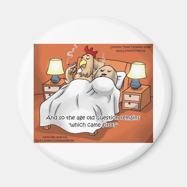 Aimant Le Poulet Ou L'Oeuf Est Venu 1Er ? Drôle cadeaux & (Devant)