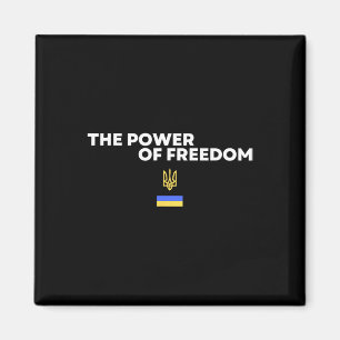 Aimant Le pouvoir de la liberté Symbole du drapeau ukrain