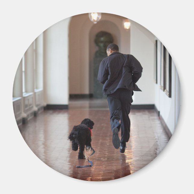 Aimant Le président Barack Obama et Bo (Devant)