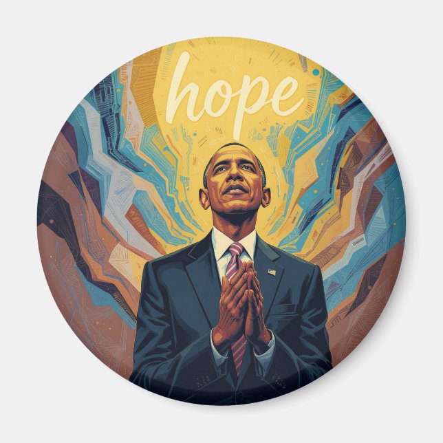 Aimant Le président Barack Obama et le message d'espoir  (Devant)