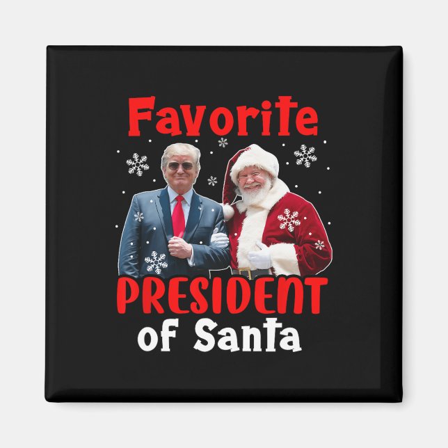 Aimant Le Président Préféré De Père Noël Christmas Fière  (Devant)