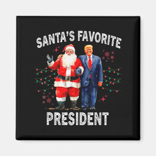 Aimant Le président préféré du Père Noël Drôle Trump
