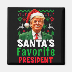 Aimant Le président préféré du Père Noël Santa Trump Xmas