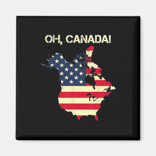 Aimant Le Président Trump Dit Oh Canada Carte drapeau amé