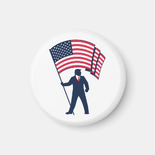 Aimant Le président Trump porte le drapeau des États-Unis