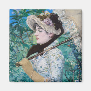 Aimant Le Printemps Manet Impressionniste Peinture d'Art