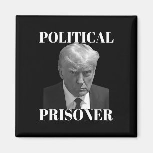 Aimant Le prisonnier Donald J. Trump Black &amp; White Mu
