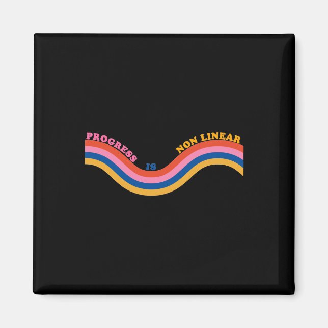 Aimant Le Progrès Est Un Sticker Non Linéaire (Devant)