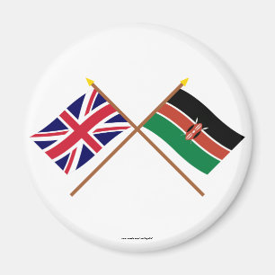 Aimant Le R-U et les drapeaux croisés par Kenya