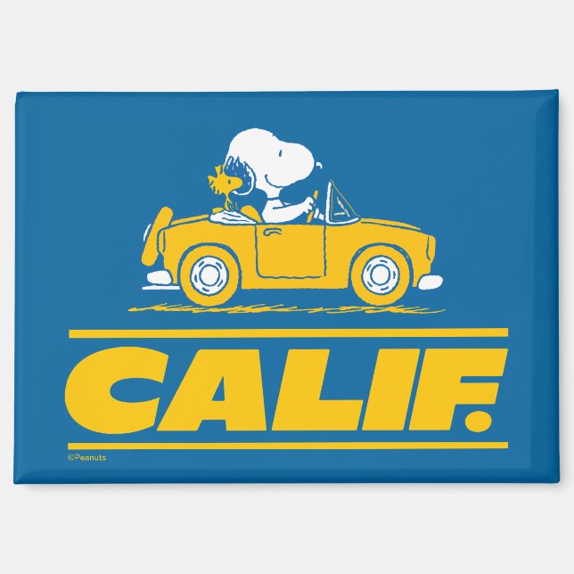 Aimant Le road trip de Snoopy et Woodstock en Californie (Recto)