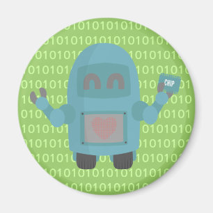 Aimant Le robot aime des puces