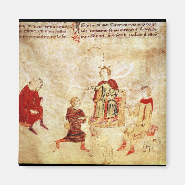 Aimant Le roi Arthur sur son trône entouré (Devant)