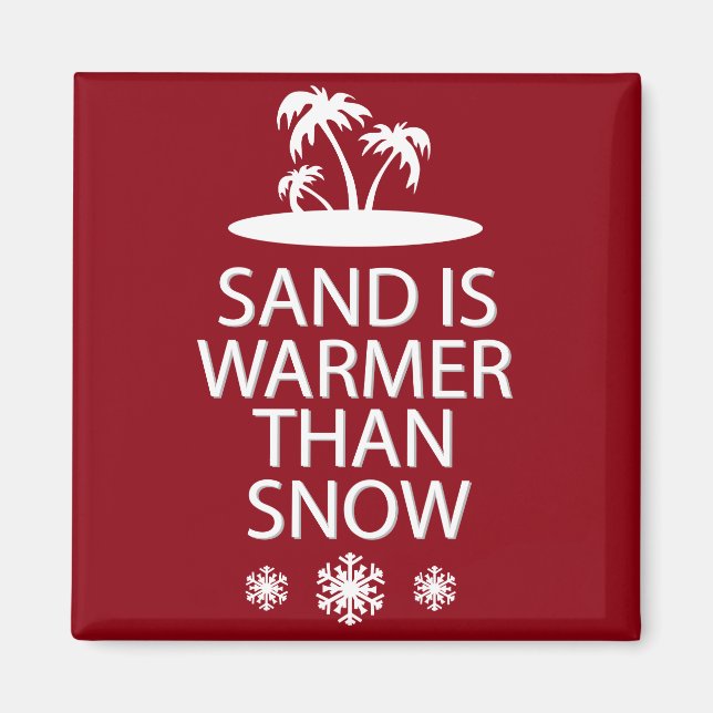 Aimant Le sable est plus chaud que la neige (Devant)
